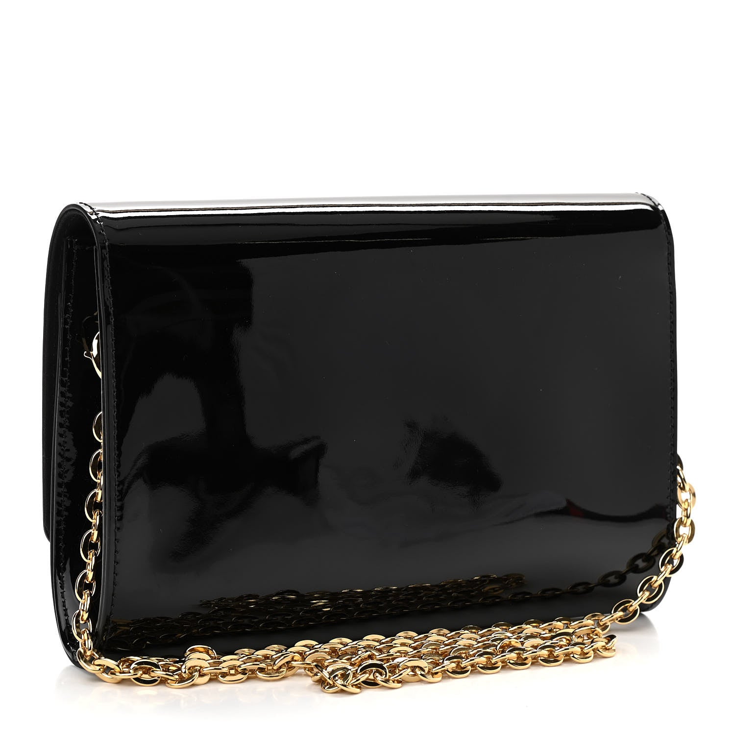 Louis Vuitton Patent Chain Louise GM Black 2 of 9