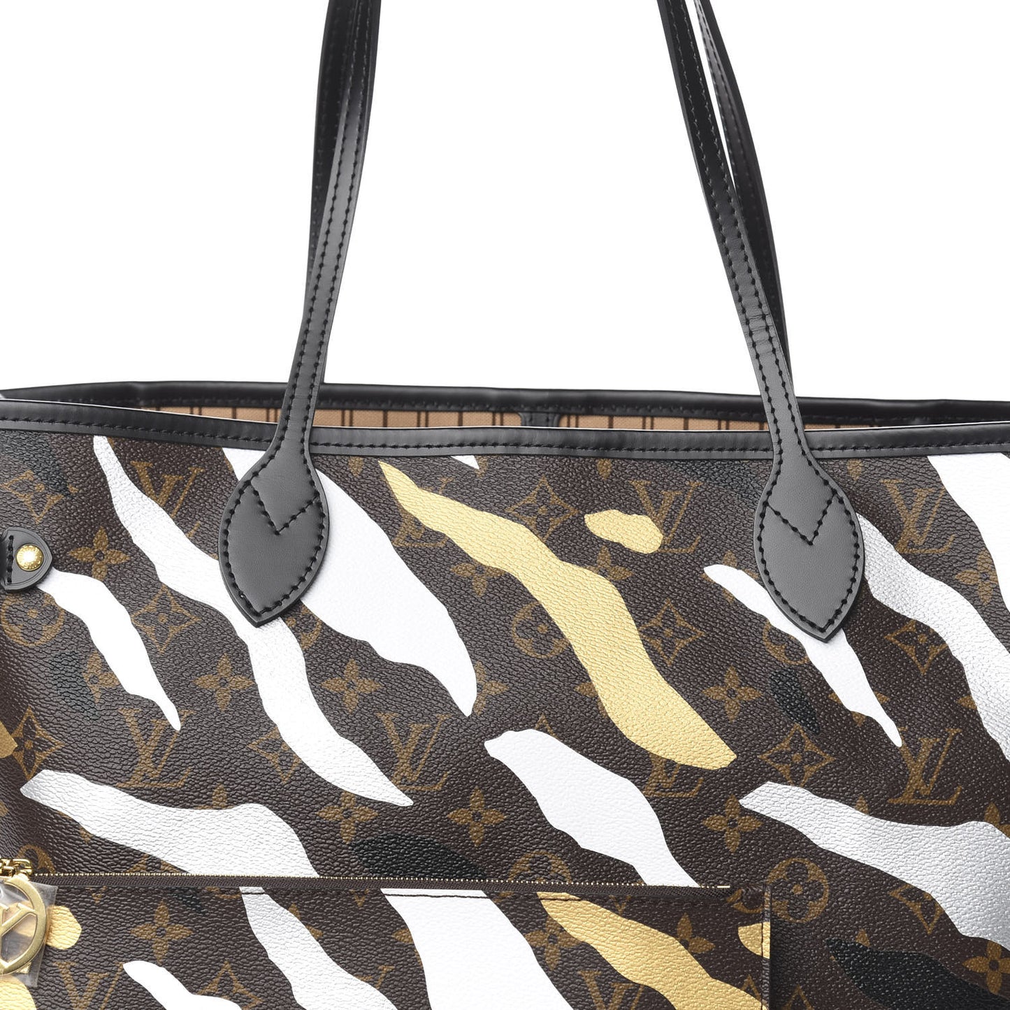 X LOL Monogram Neverfull MM Gold Silver