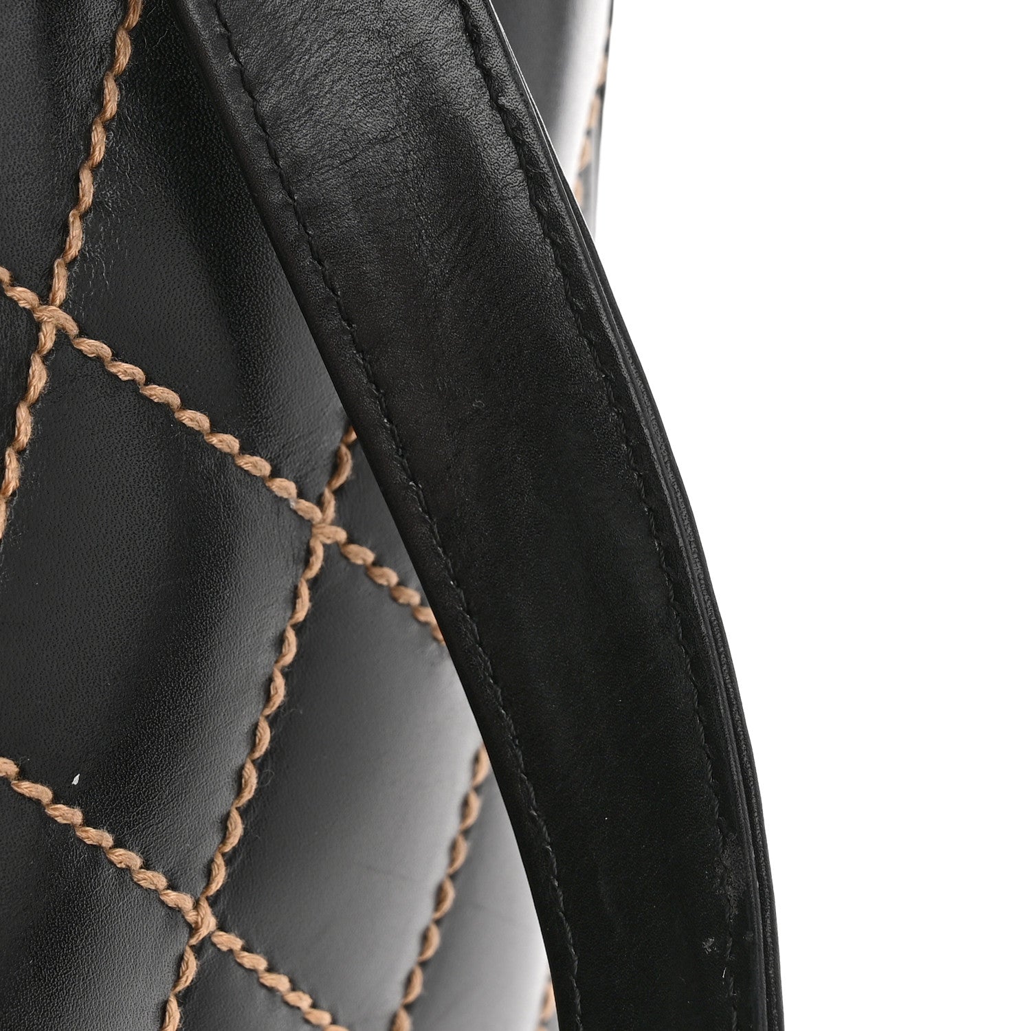 Chanel Calfskin Wild Stitch Vertical Top Handle Bag Black 14 of 16
