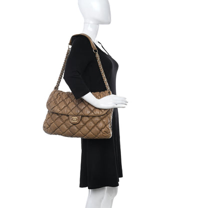 Chanel Lambskin Bubble Quilt Flap Brown 3 of 11