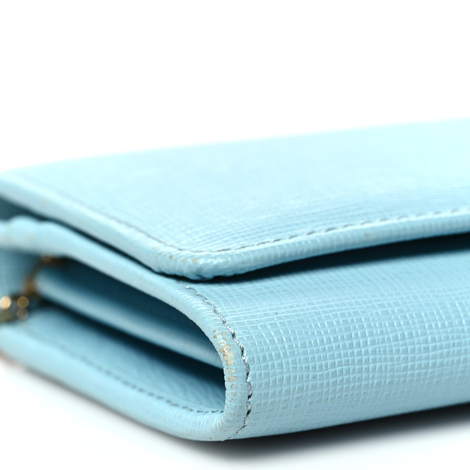 Fendi Vitello Elite Flowerland Continental Wallet On Chain Blue 10 of 11