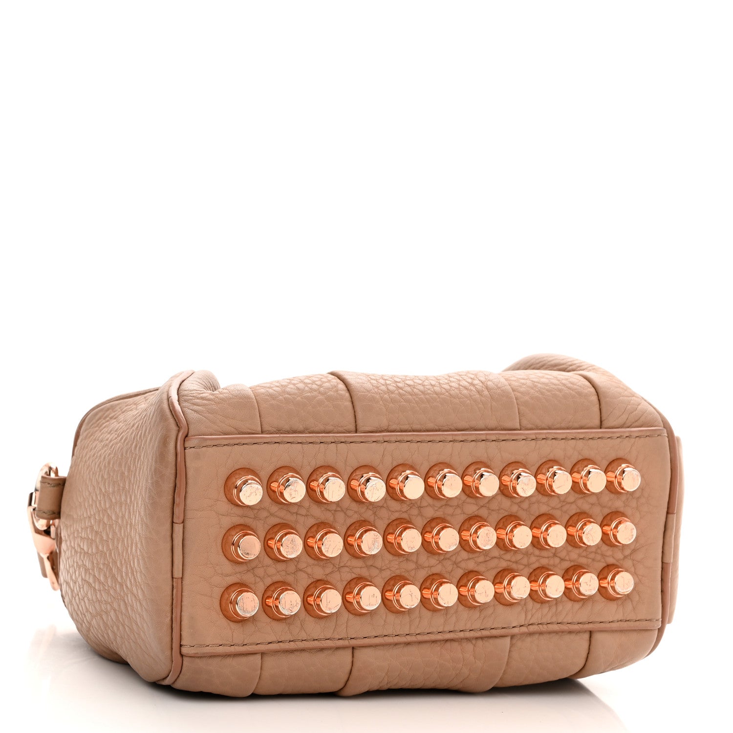 Alexander Wang Pebbled Lambskin Mini Rockie Latte Rose Gold Hardware 4 of 9