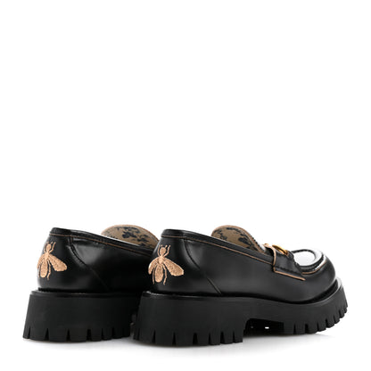 Gucci Cordovan Lux Womens Harald Horsebit 25mm Platform Loafers 36.5 Black 5 of 10