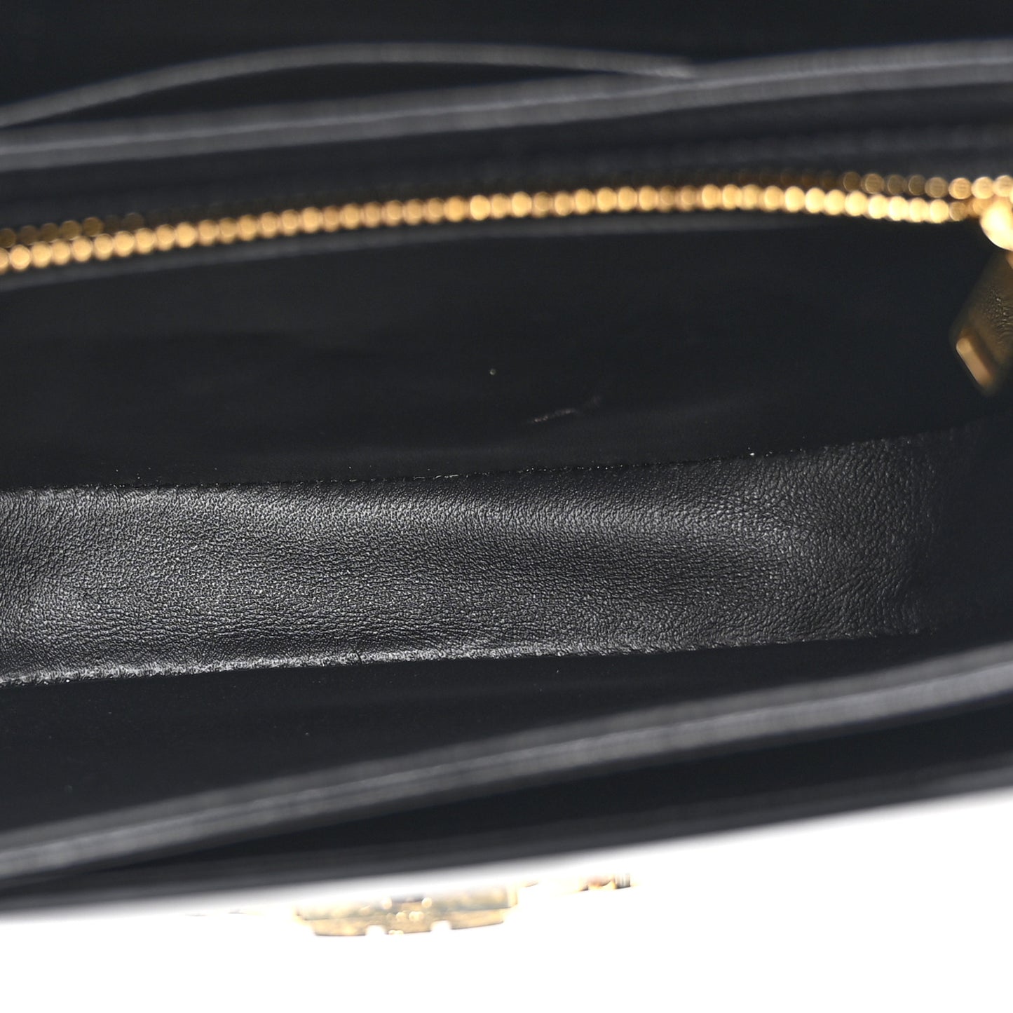 Shiny Calfskin Besace Clea Triomphe Black