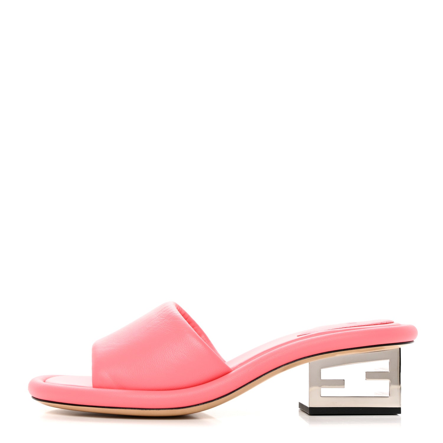 Fendi Nappa Baguette 60mm Slide Sandals 38 Kissed 1 of 8