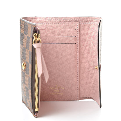 Louis Vuitton Damier Ebene Victorine Wallet Rose Ballerine 5 of 9
