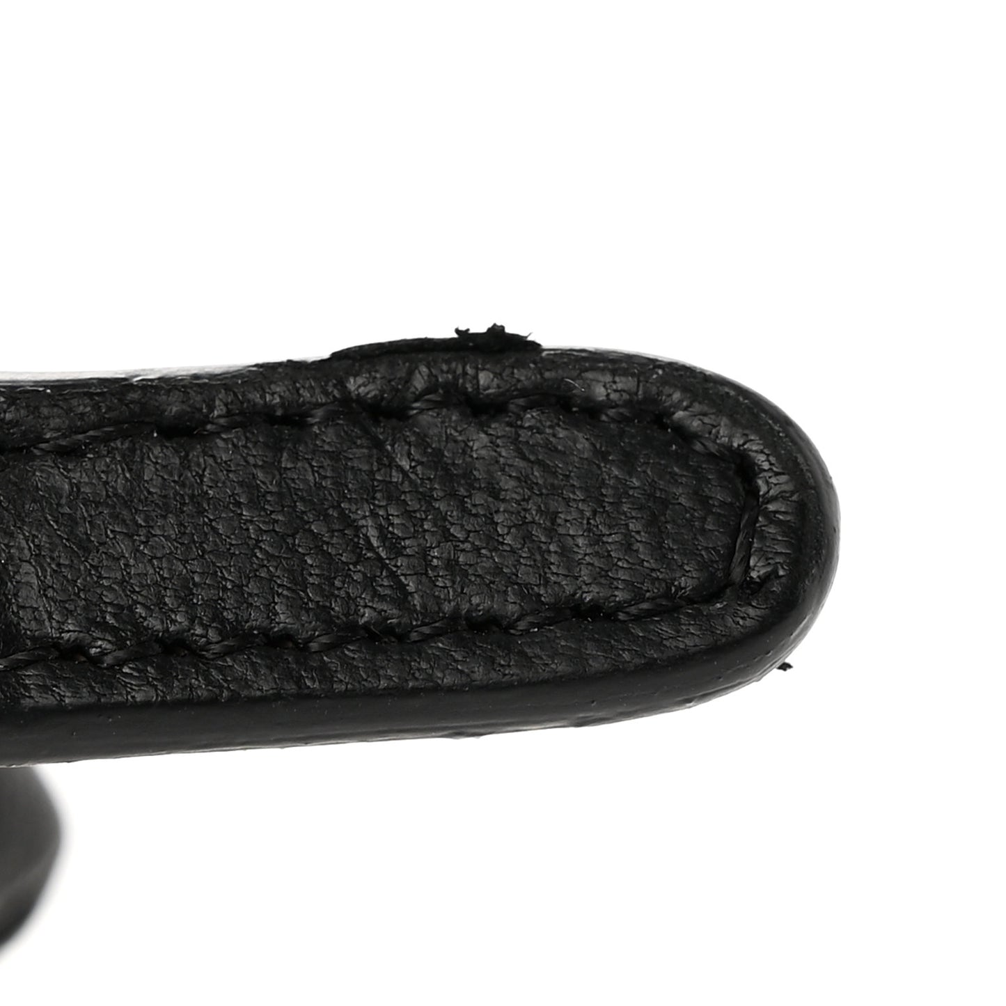 Lambskin Camellia Embossed Cosmetic Case Black