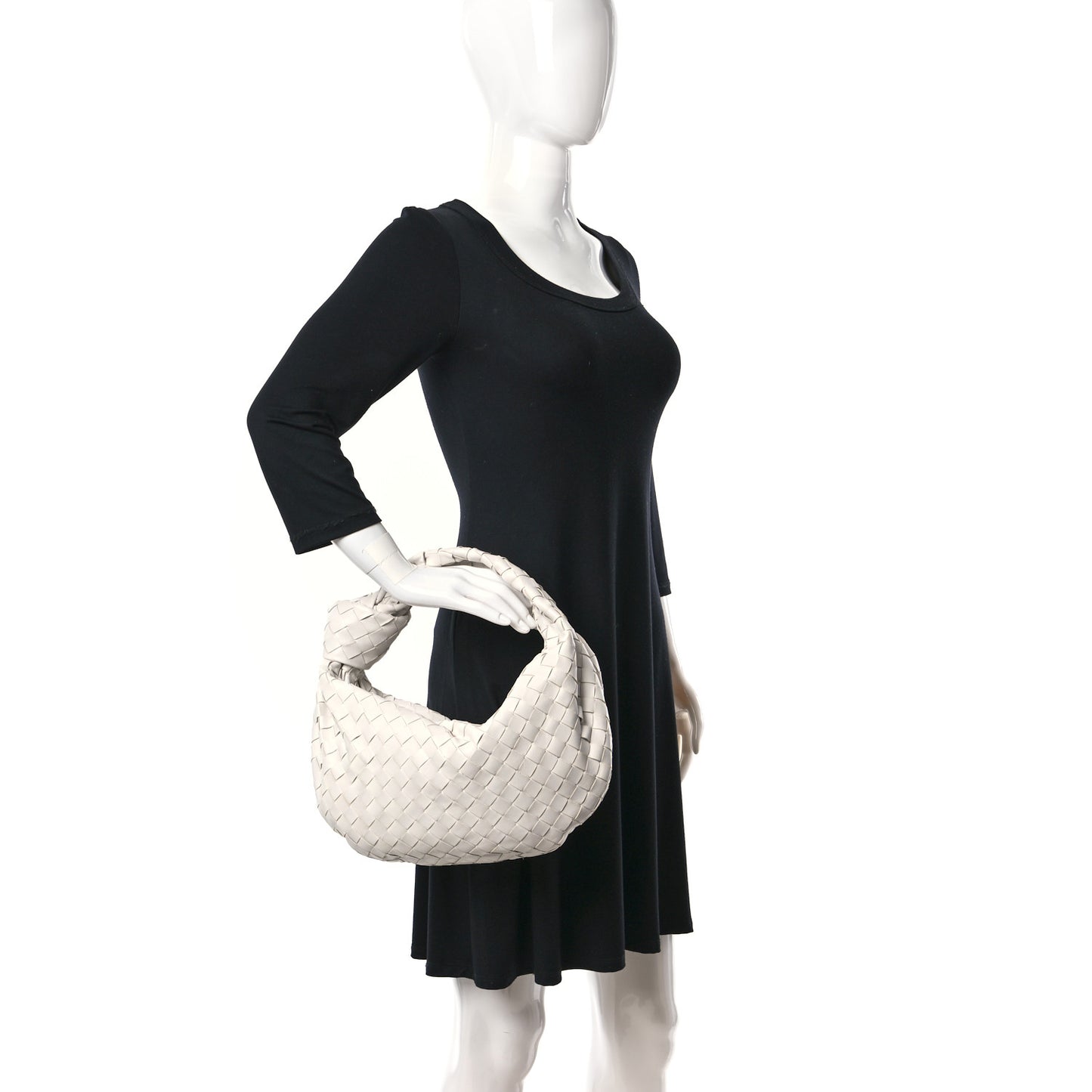 Nappa Intrecciato Teen Jodie Hobo White