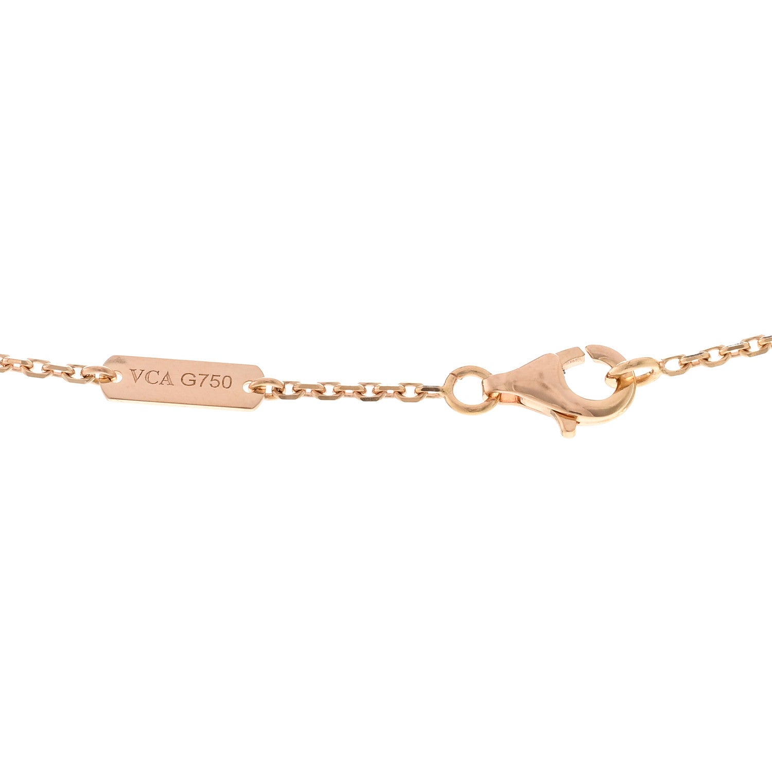 Van Cleef & Arpels 18K Rose Gold Vintage Alhambra Pendant Necklace 4 of 4