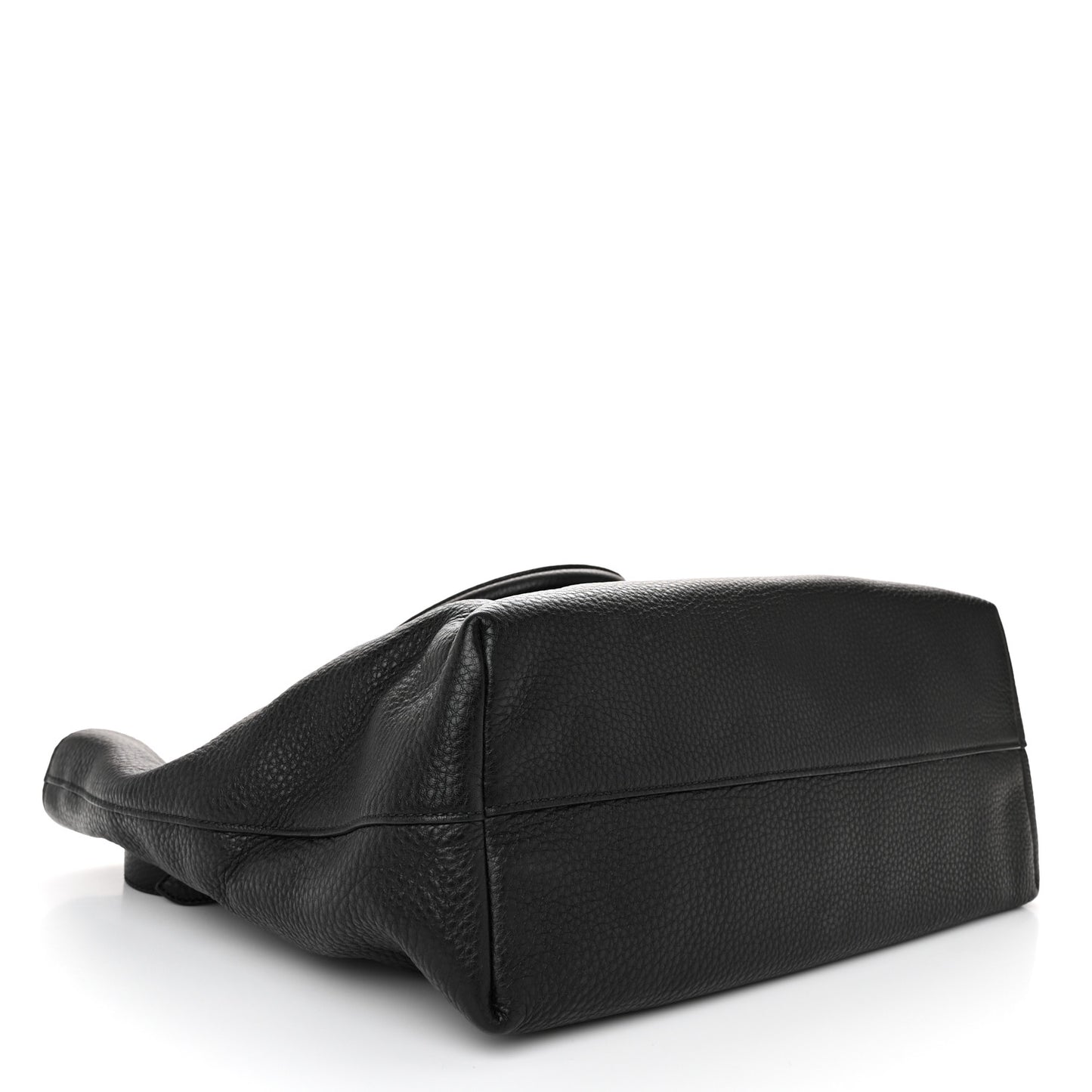 Vitello Daino Shopping Tote Black