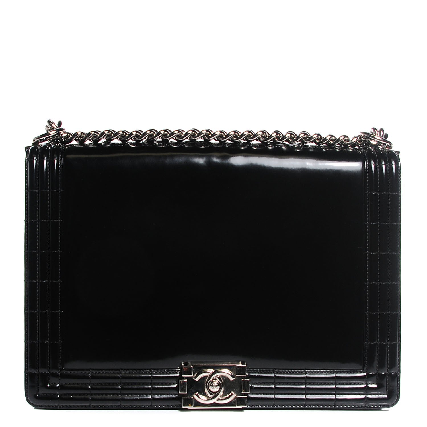 Chanel Glazed Calfskin Large Boy Flap Black 1 of 7
