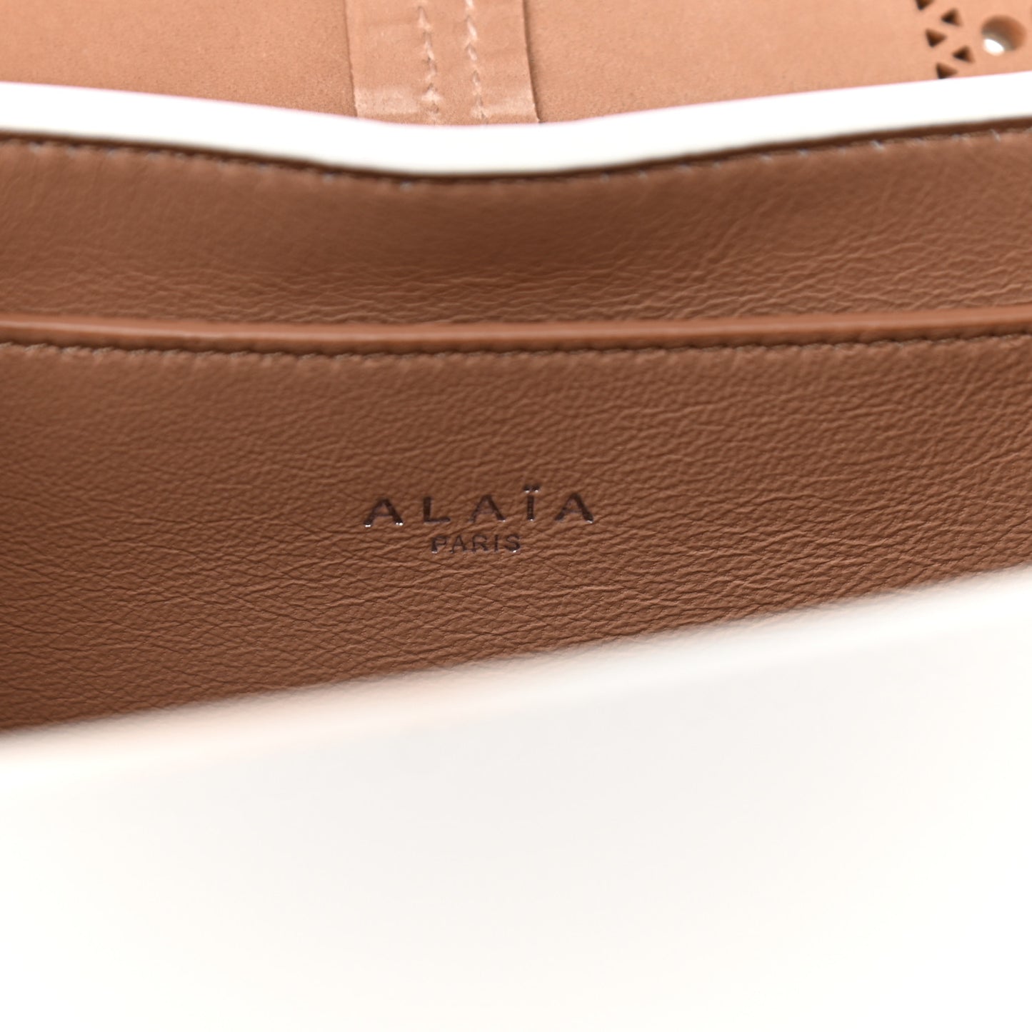 Calfskin Laser Cut Bellechasse 29 Top Handle Bag White