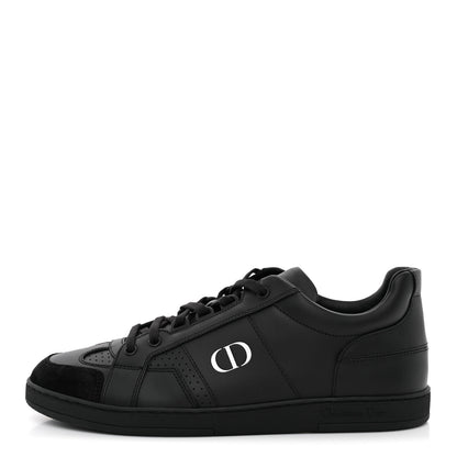 Christian Dior Calfskin Suede Logo Sneakers 40 Black 1 of 8