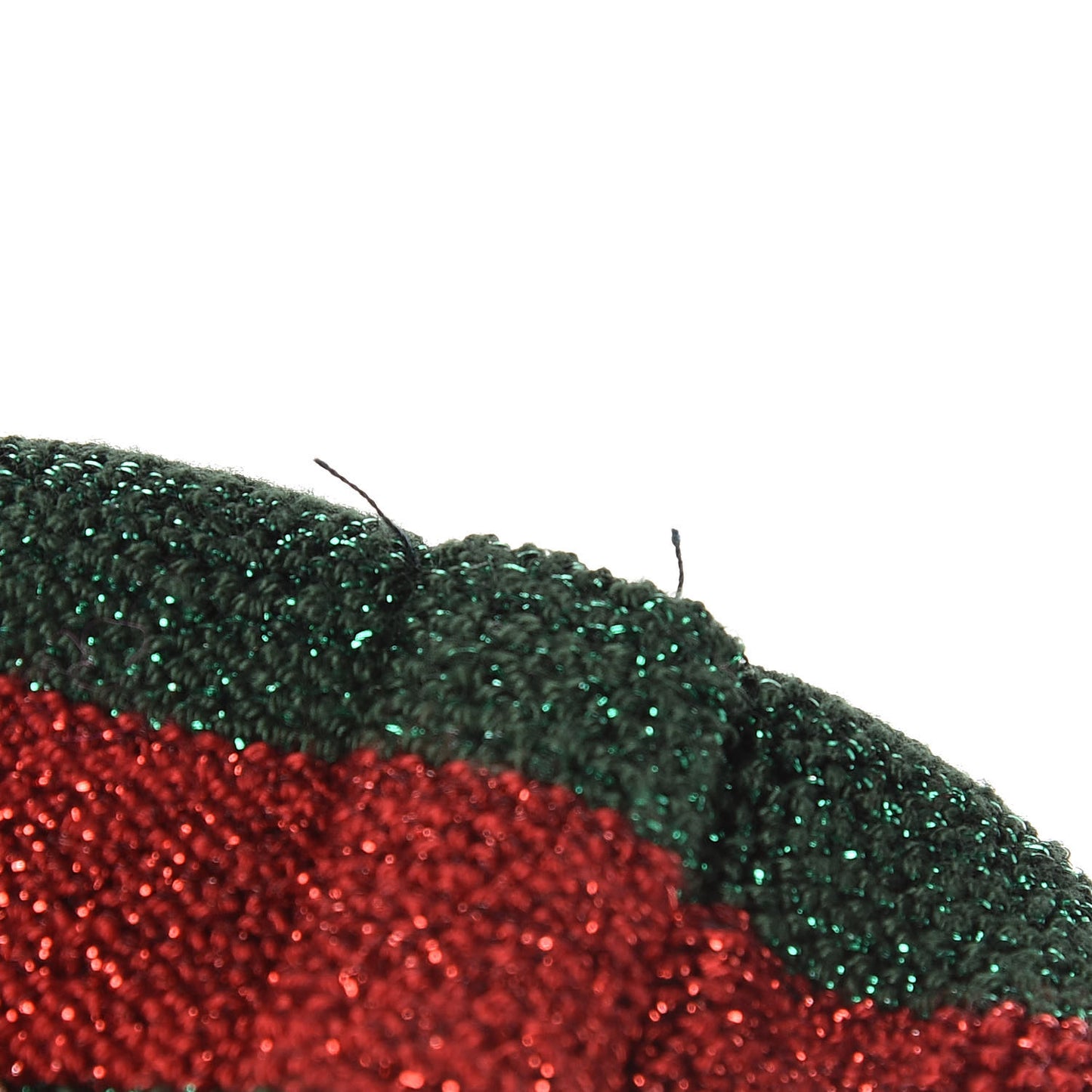 Lame Elastic Web Headband L Green Red