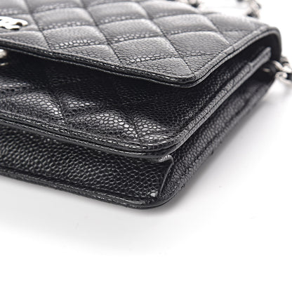 Chanel Caviar Quilted Wallet On Chain WOC Black 11 of 12