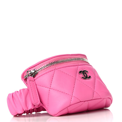 Chanel Lambskin Quilted Arm Coin Purse Pink 4 of 12