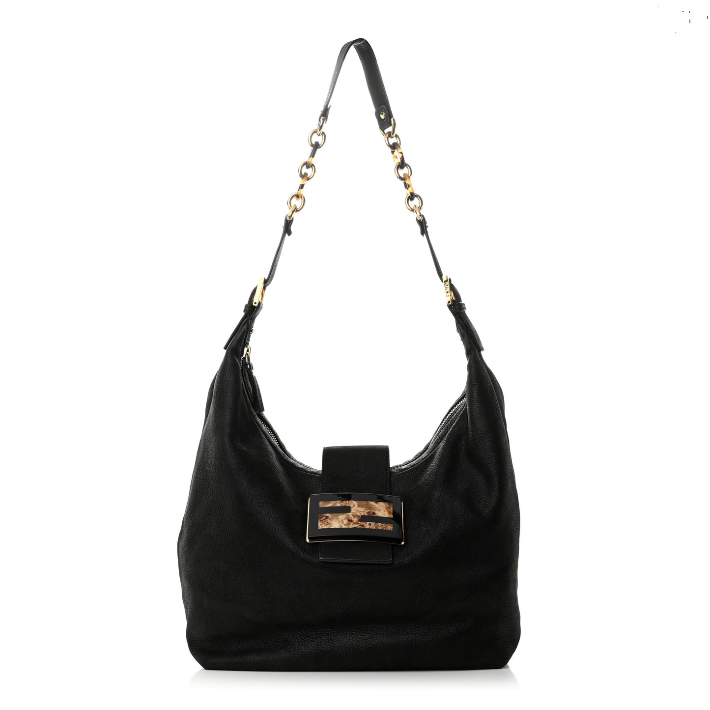 Vitello Savana Forever Hobo Black Tartaruga Natural