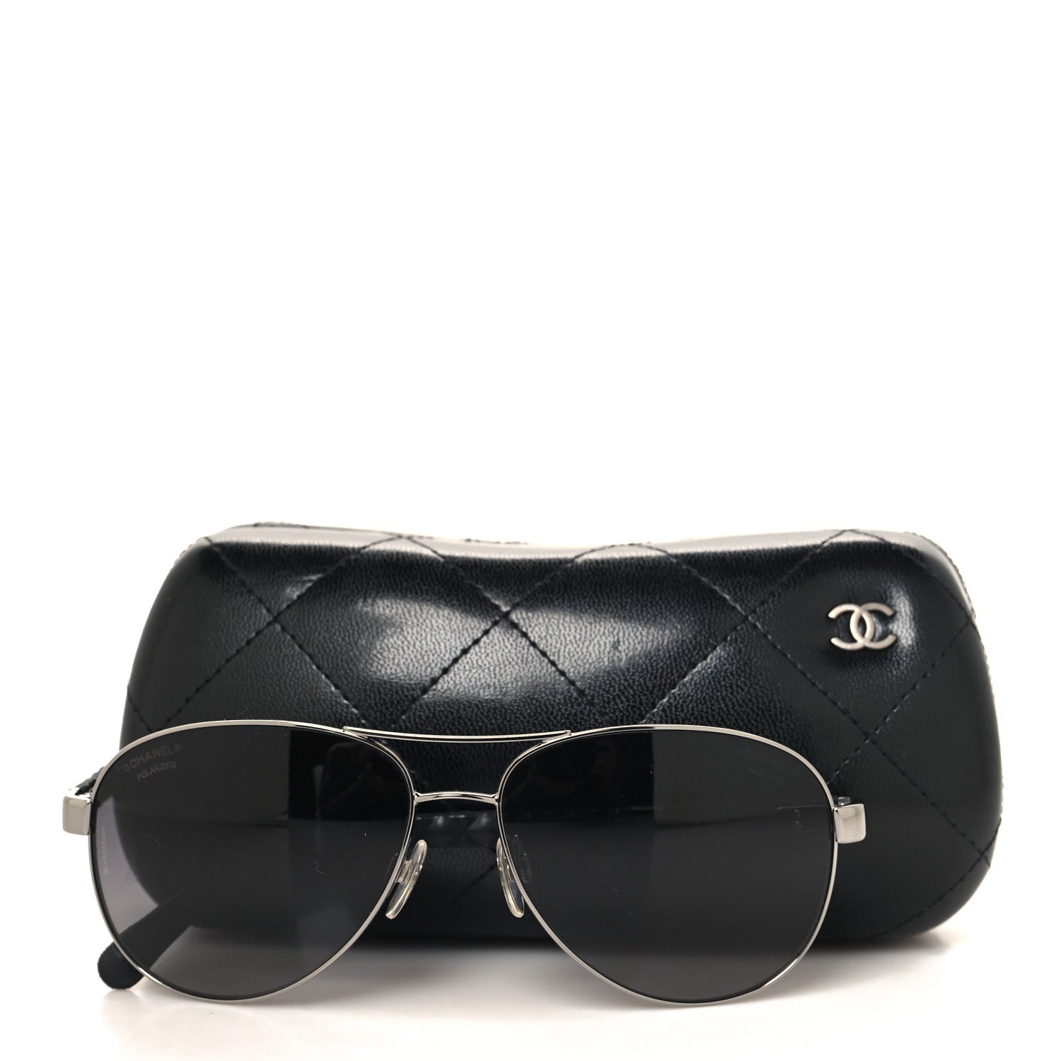 Chanel Aviator Polarized Sunglasses 4204-Q Black 8 of 8