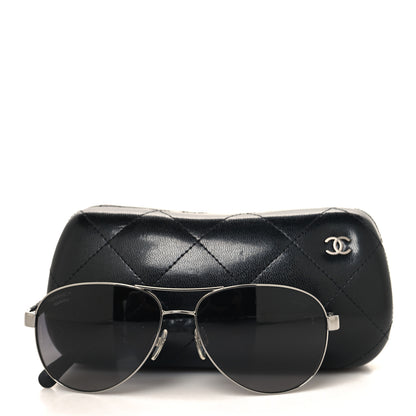 Chanel Aviator Polarized Sunglasses 4204-Q Black 8 of 8