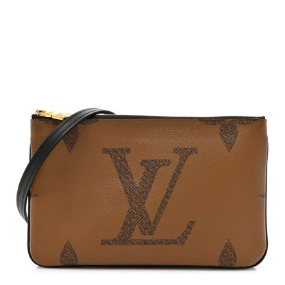 Louis Vuitton Reverse Monogram Giant Double Zip Pochette 1 of 10