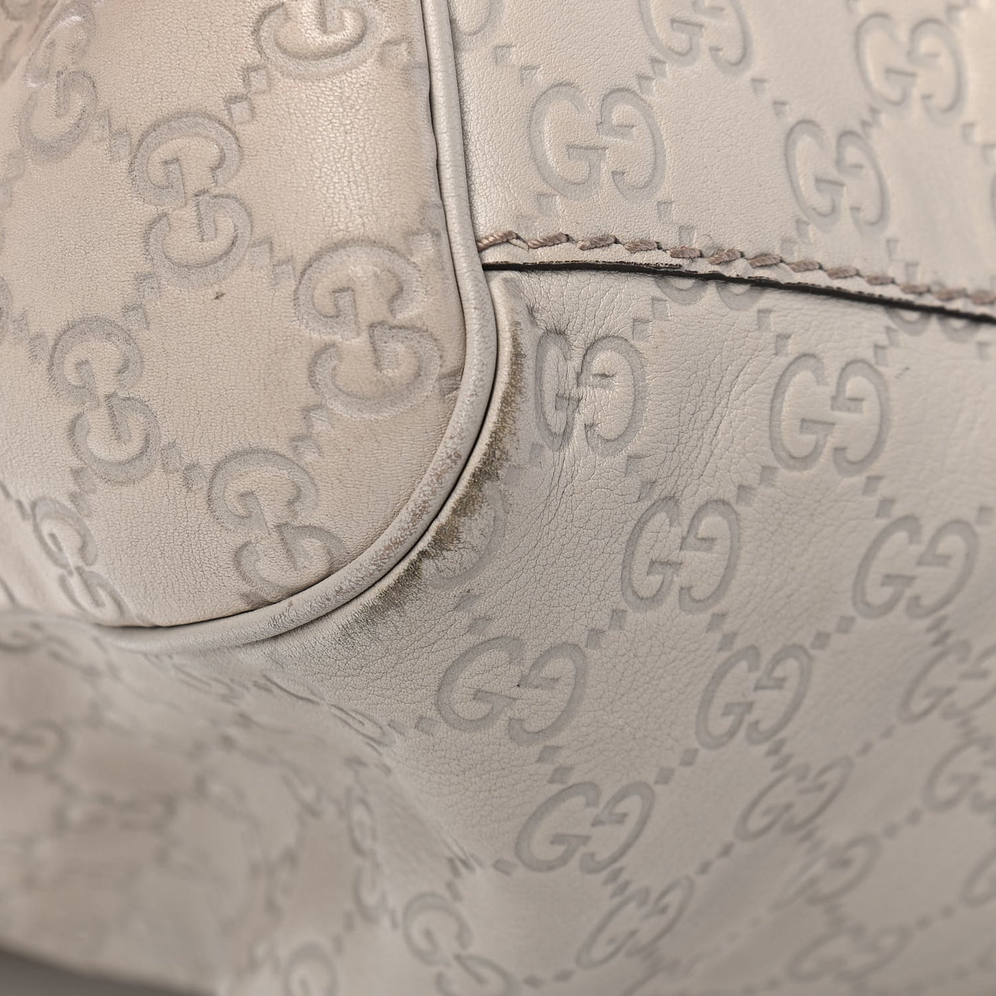 Guccissima Large Sukey Tote Mystic White