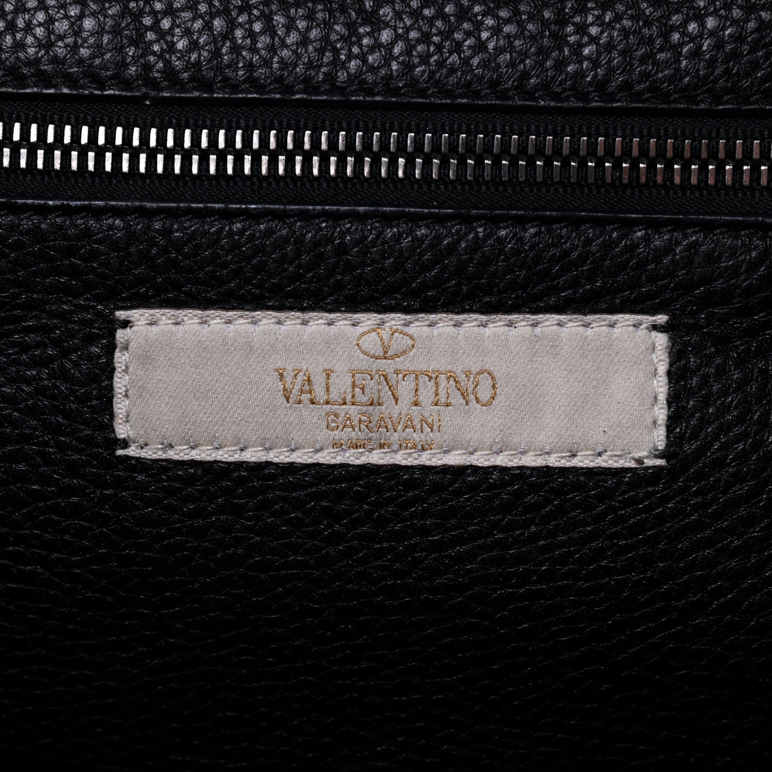 Valentino Garavani Grained Calfskin Turquoise Small Rockstud Rolling Tote Black 6 of 9