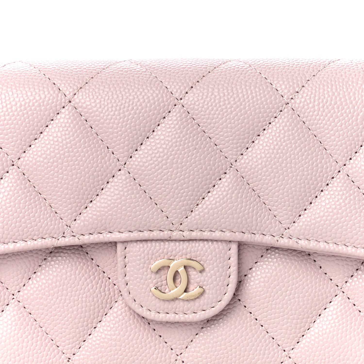 Chanel Caviar Quilted Medium Flap Wallet Light Pink 9 of 12