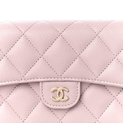 Chanel Caviar Quilted Medium Flap Wallet Light Pink 9 of 12