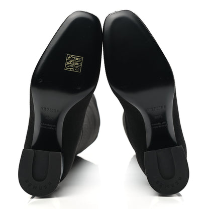 Hermes Knit Calfskin Fontaine 60 Boots 38.5 Black 5 of 8