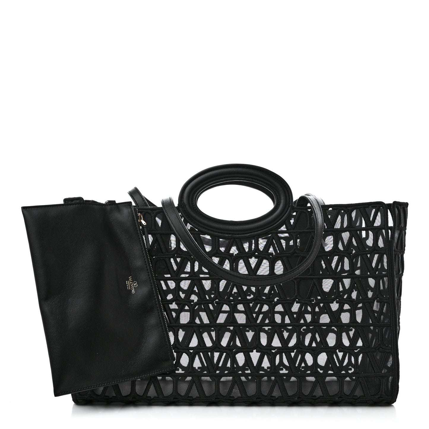 Toile Mesh Iconographe Goatskin Le Troisieme Shopping Bag Black