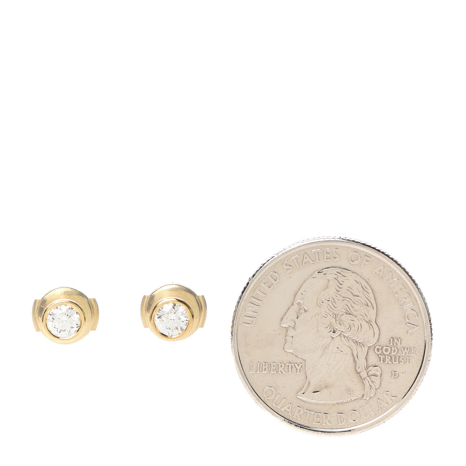 Tiffany 18K Yellow Gold Diamond .50ctw Elsa Peretti Diamonds By The Yard Earrings 2 of 5