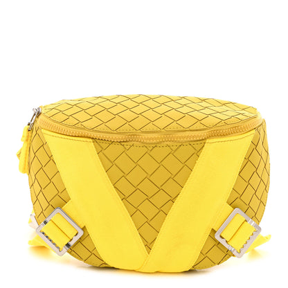 Bottega Veneta Nappa Intrecciato Carved Panels Belt Bag Yellow 1 of 11