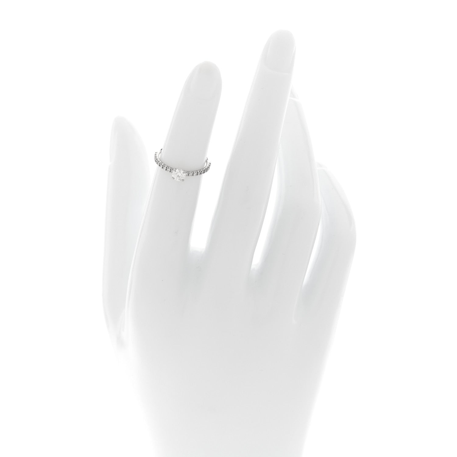 Cartier Platinum Diamond .35ct Etincelle De Cartier Solitaire Engagement Ring 45 3.5 2 of 5