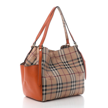 Burberry Haymarket Check Small Canterbury Tote Orange 2 of 13