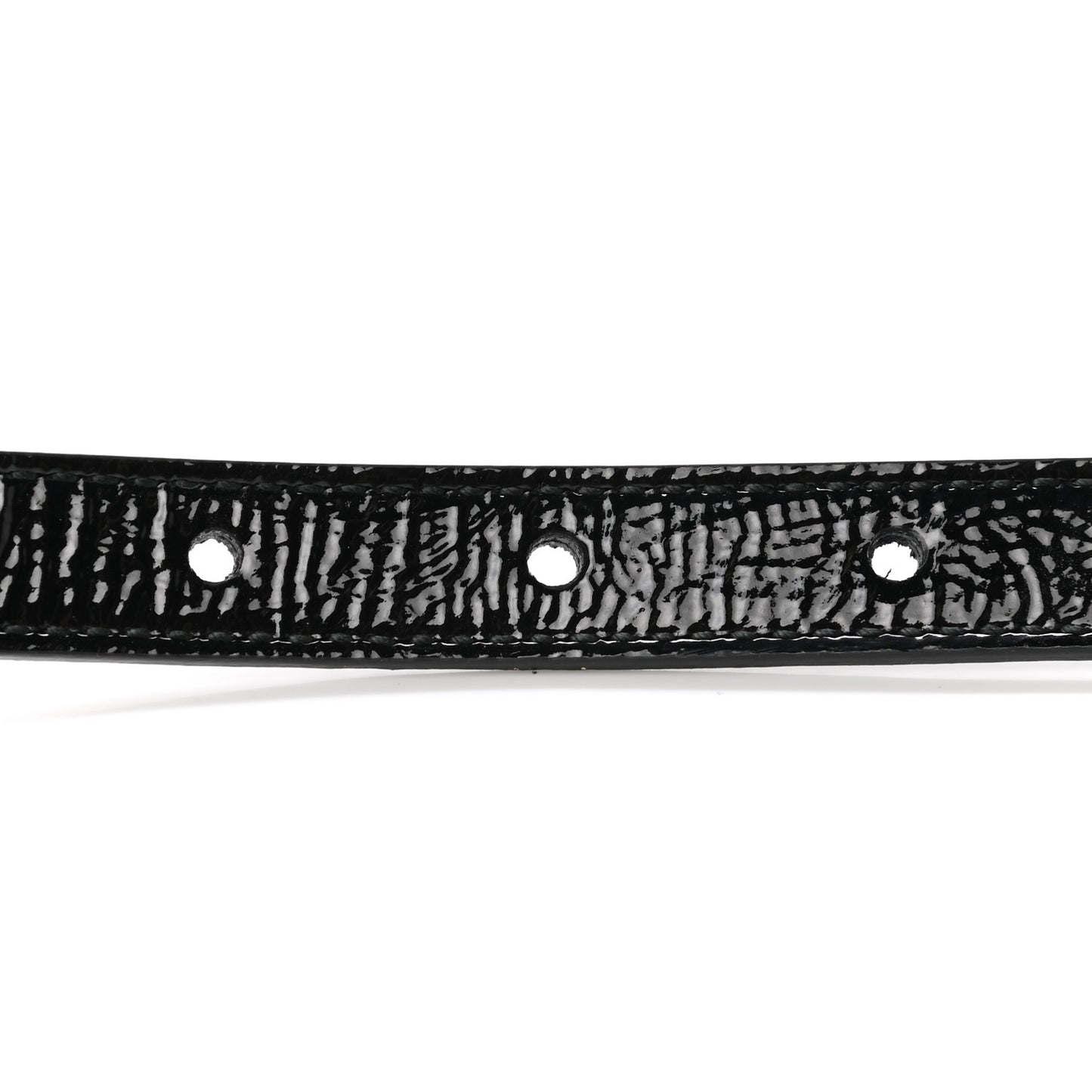 Skipper Calfskin Enamel GG 15mm Belt 75 30 Black