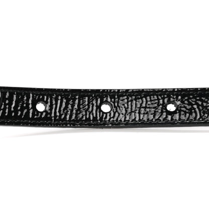 Gucci Skipper Calfskin Enamel GG 15mm Belt 75 30 Black 3 of 6