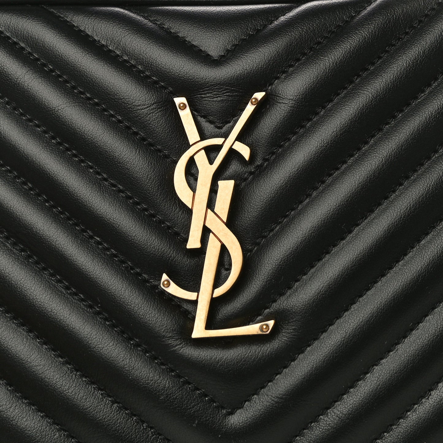Calfskin Matelasse Monogram Lou Camera Bag Black