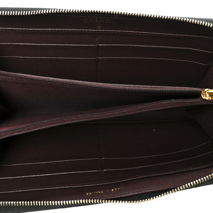 Chanel Lambskin Quilted Large Gusset Zip Around Wallet Black 5 of 9