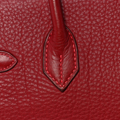 Hermes Taurillon Clemence Birkin 30 Rouge Vif 11 of 39