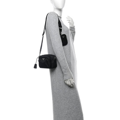 Prada Re-Nylon Saffiano Mini Re-Edition 2005 Camera Bag Black 2 of 11