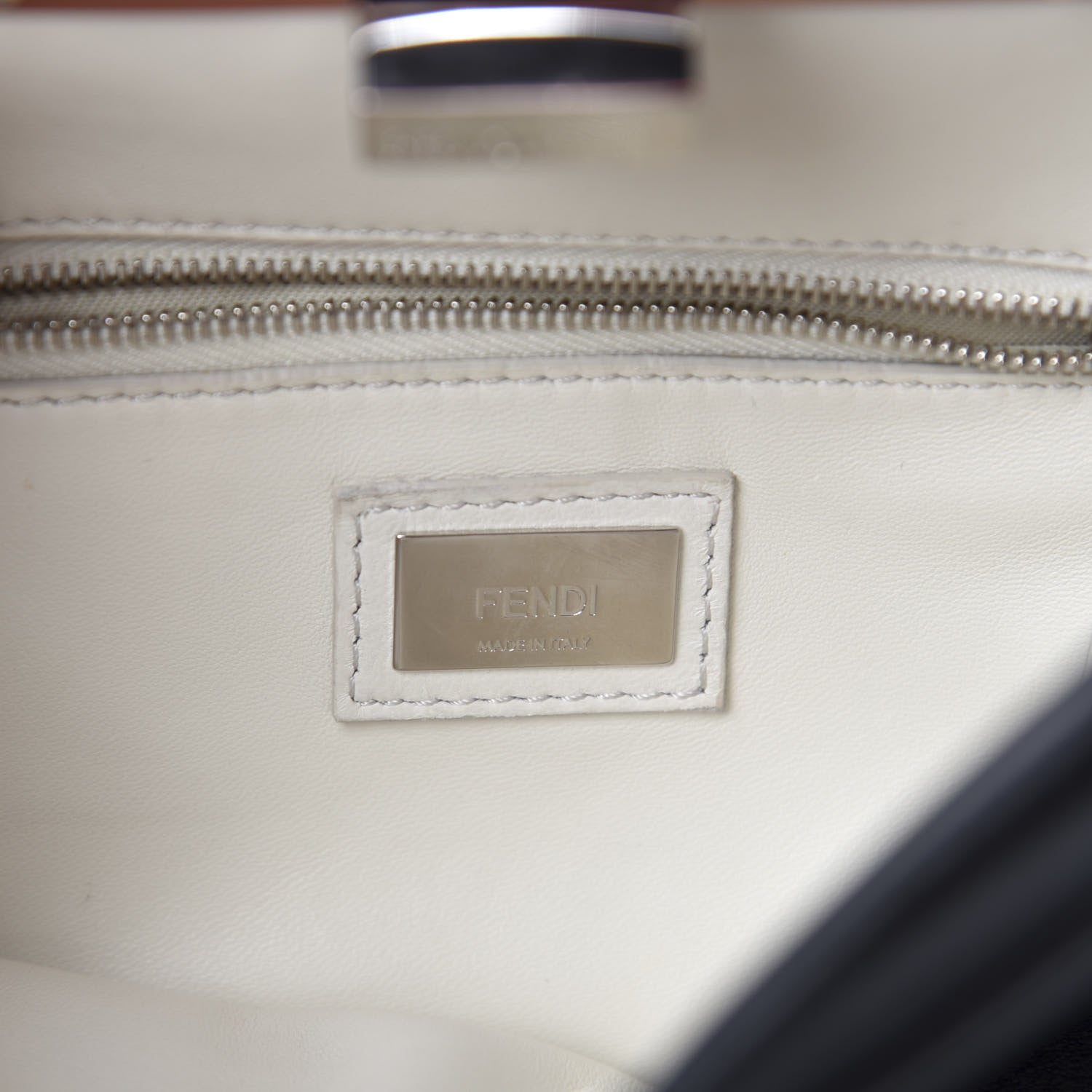 Fendi Nappa Colorblock Mini Peekaboo Iconic Satchel Black White Ecstasy 13 of 15