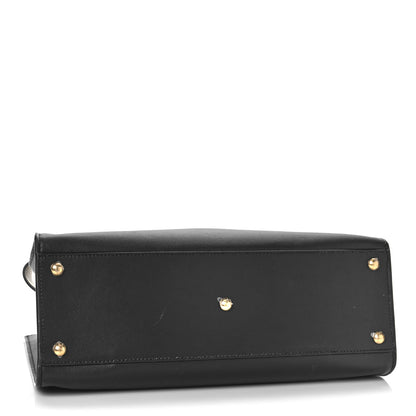 Fendi Vitello Seta Century Small Peekaboo X-Tote Black Brandy 4 of 8