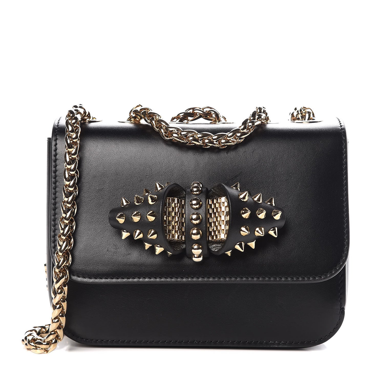 Calfskin Baby Sweety Charity NV Shoulder Bag Black