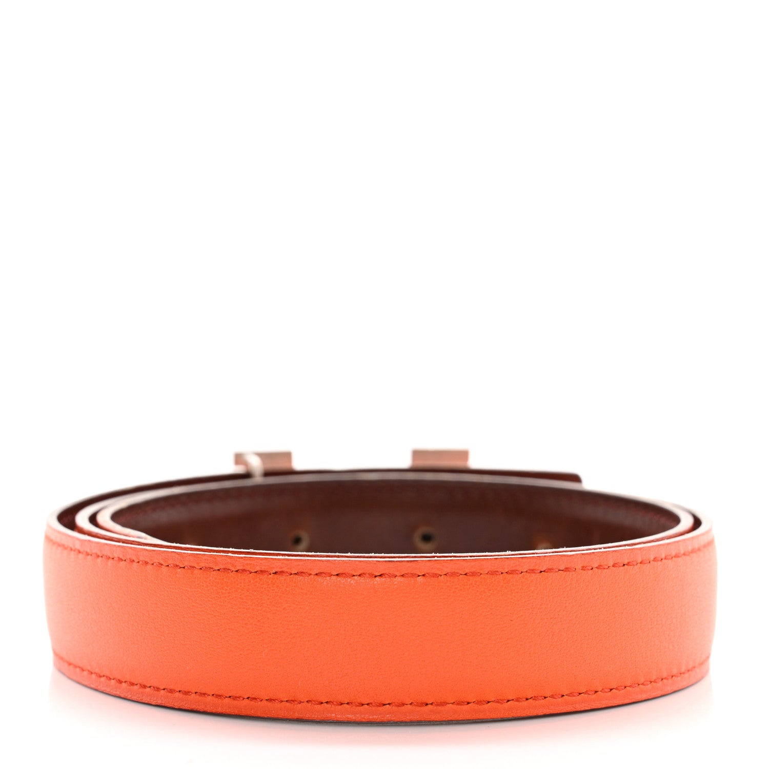 Hermes Box Gulliver 38mm Constance H Belt 70 Havane Orange 4 of 8