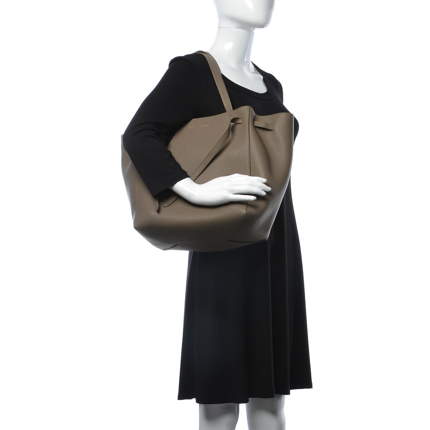 Celine Soft Grained Calfskin Small Belt Cabas Phantom Taupe 2 of 8