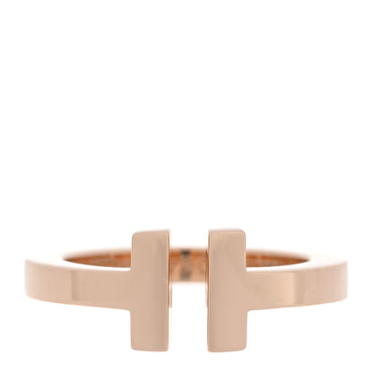 Tiffany 18K Rose Gold T Square Ring 49 5 1 of 4
