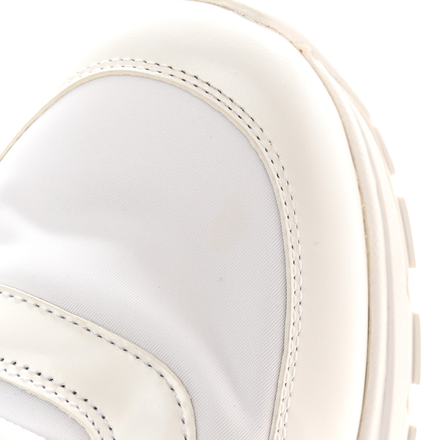 Prada Re-Nylon Spazzolato Triangle Mens Prax 01 45mm Sneakers 8 White 10 of 14