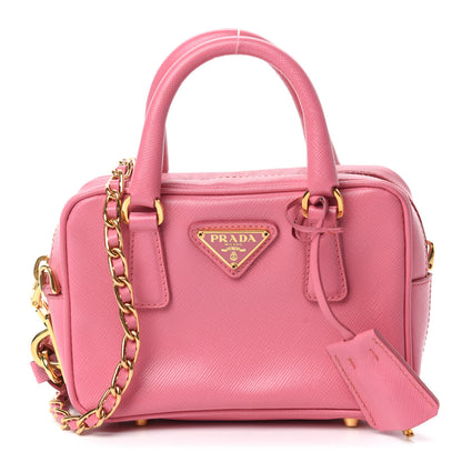 Prada Saffiano Lux Mini Top Handle Crossbody Geranio 1 of 12