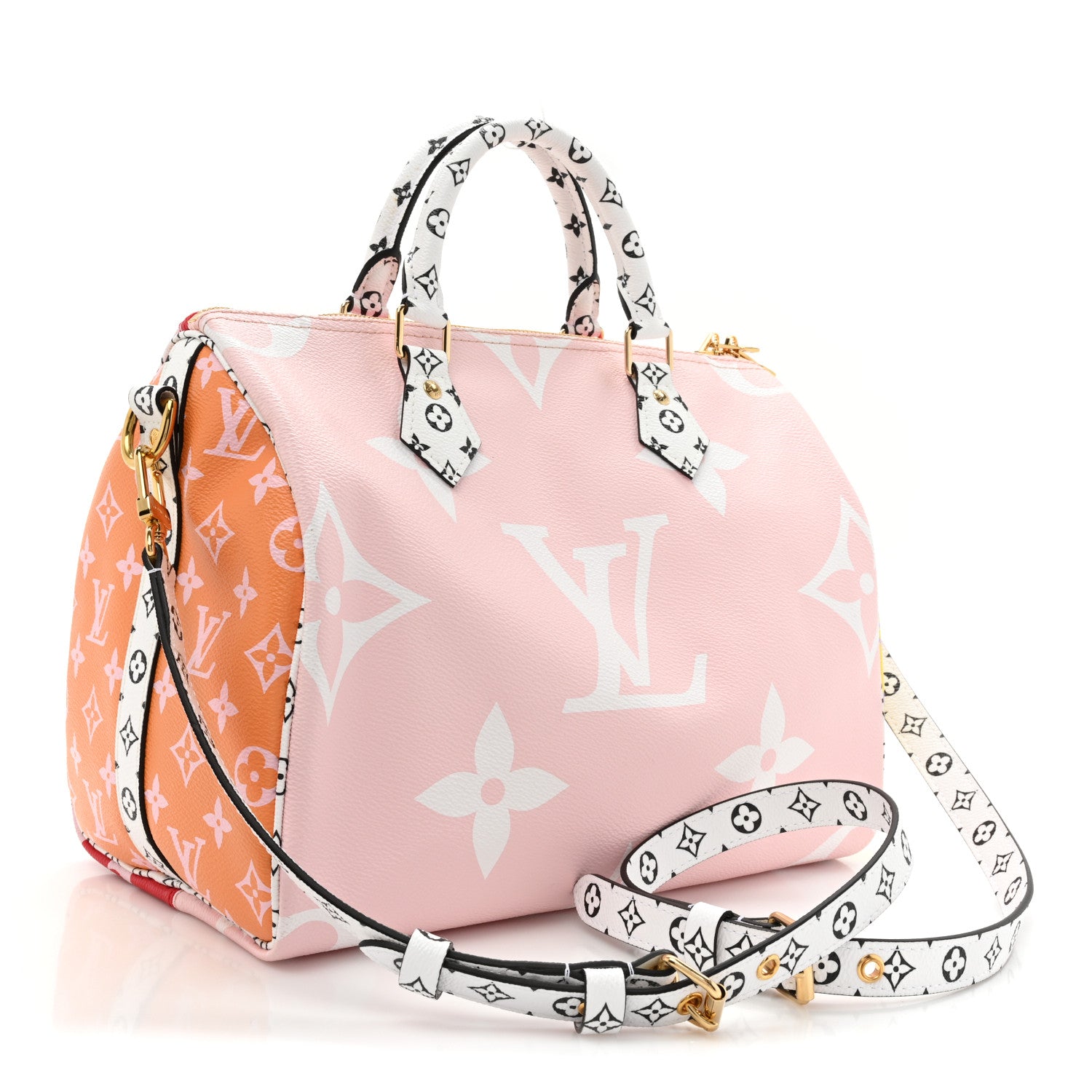Louis Vuitton Monogram Giant Speedy Bandouliere 30 Rouge 3 of 12