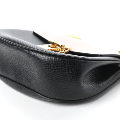 Chloe Grained Calfskin Lambskin Small Bi-Color Drew Shoulder Bag Black Powder Beige 7 of 9